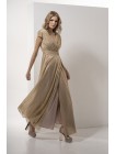Long dress in gold colour