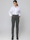 High waisted fabric trousers
