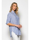Striped cotton long shirt