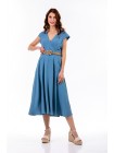 Midi dress with pockets and belt